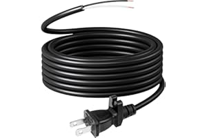 HASMX 30ft Extra Length 18/2 Replacement Vacuum Cleaner Power Cord for All Upright Vacuum Cleaner for Shark Eureka Sanitaire Bissell Vacuum Replaces Old Damaged 2-Prong Power Cord - Black Color