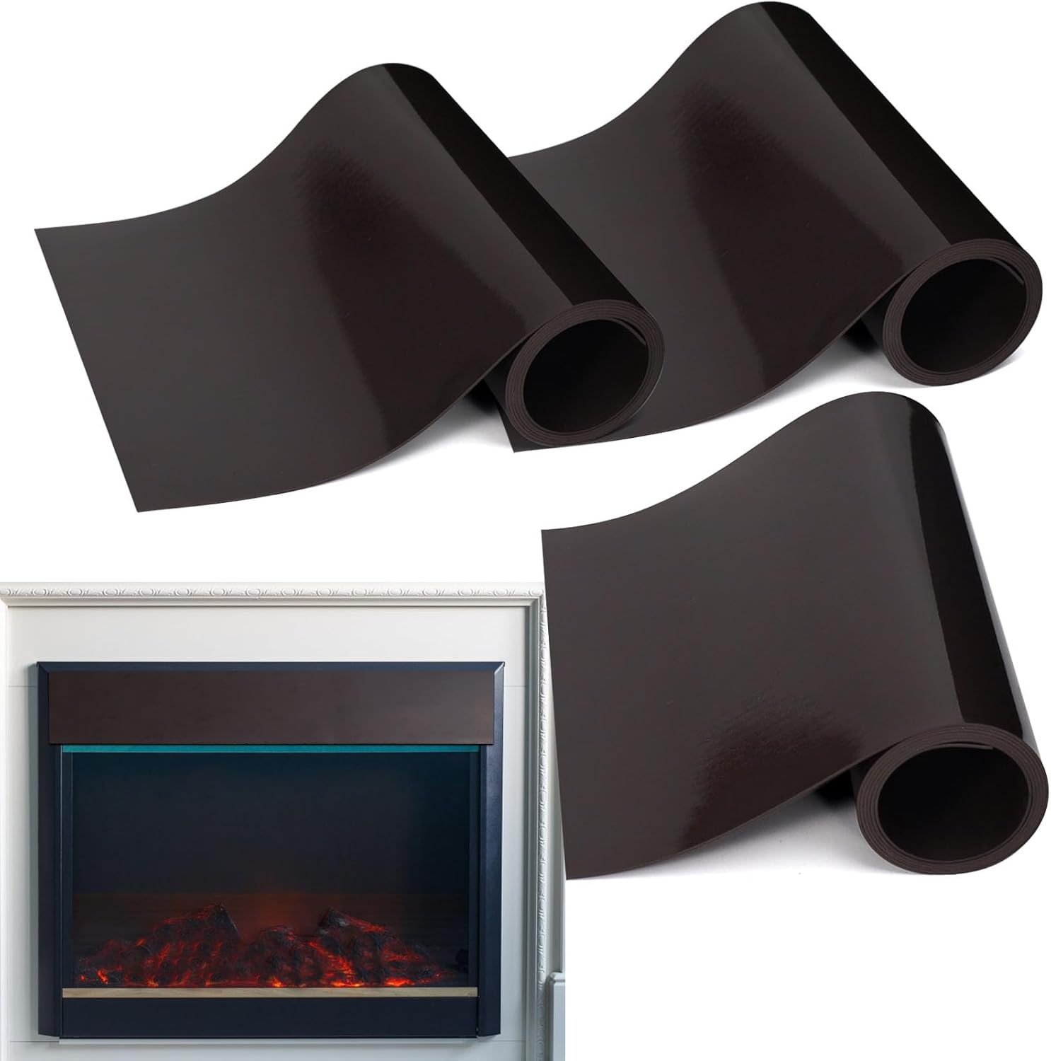 Draft Stoppers - Magnetic Fireplace Draft Stopper,3Pcs Fireplace Vent Covers,Indoor Chimney Magnet Fireplace Screen,Draft Blocker for Gas Fireplace,Prevent Cold Air and Heat Loss