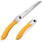 Toolux 8.27 Inch Folding Saw，SK5 Steel Pruning Hand Saw，Camping Saw for Smooth Cutting, Camping, Gardening, Tree Pruning, Woo