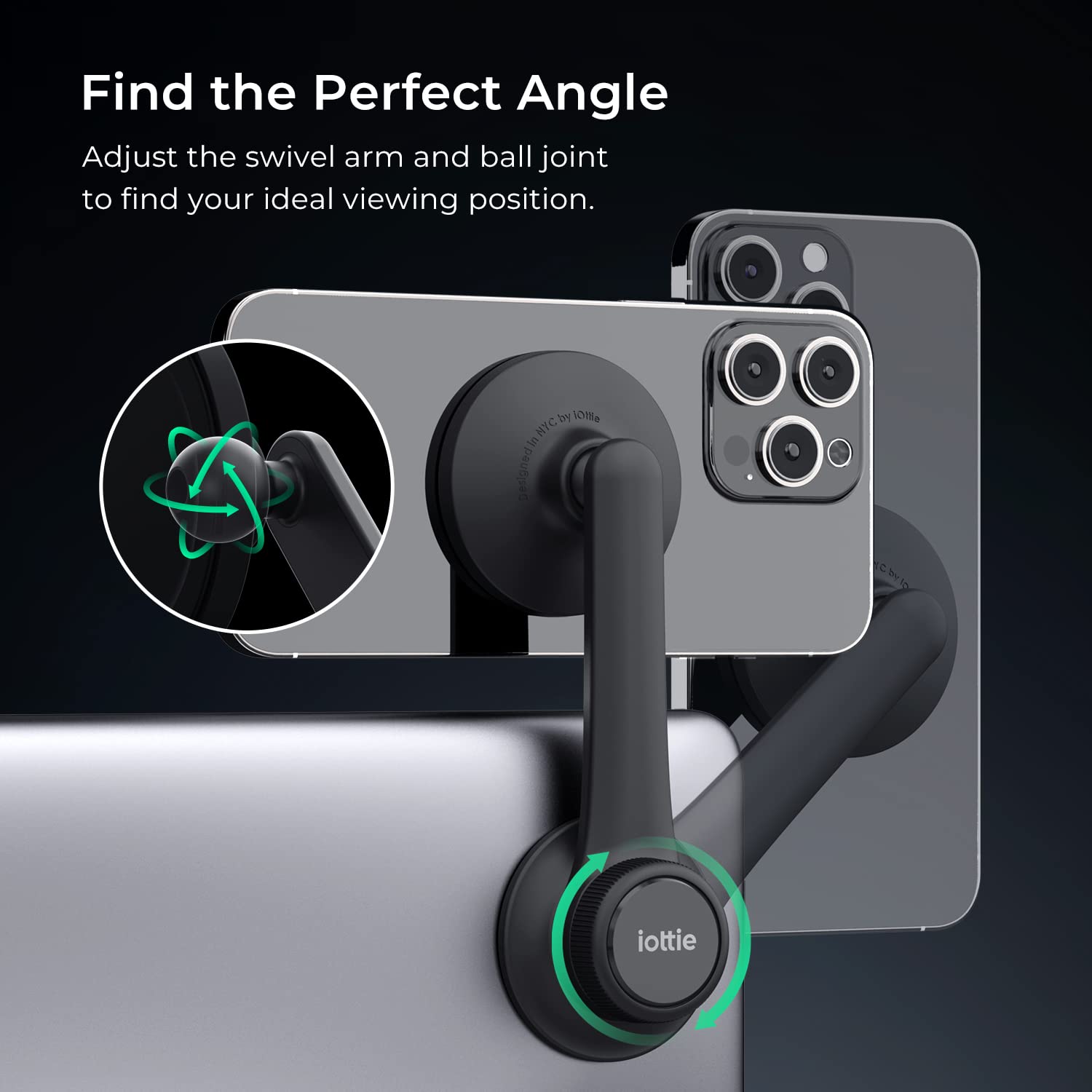 iOttie Terus MagSafe Compatible Monitor Mount for Tesla Model 3 and Model Y. Designed for MagSafe iPhones Including iPhone 12, 13, 14, and iPhone 15