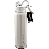 Nautica 25 oz hydration flask Double-Wall Vacuum Insulated bottle Leak Proof & BPA Free (LIGHT GREY)