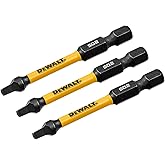 DEWALT FLEXTORQ Square #2 Bits 3Pk, Robertson 1/4 x 2-1/4in for Impact Drivers & Drills, Hex Shank (DWAF2SQ2IR3)