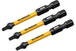 DEWALT FLEXTORQ Square #2 Bits 3Pk, Robertson 1/4 x 2-1/4in for Impact Drivers & Drills, Hex Shank (DWAF2SQ2IR3)
