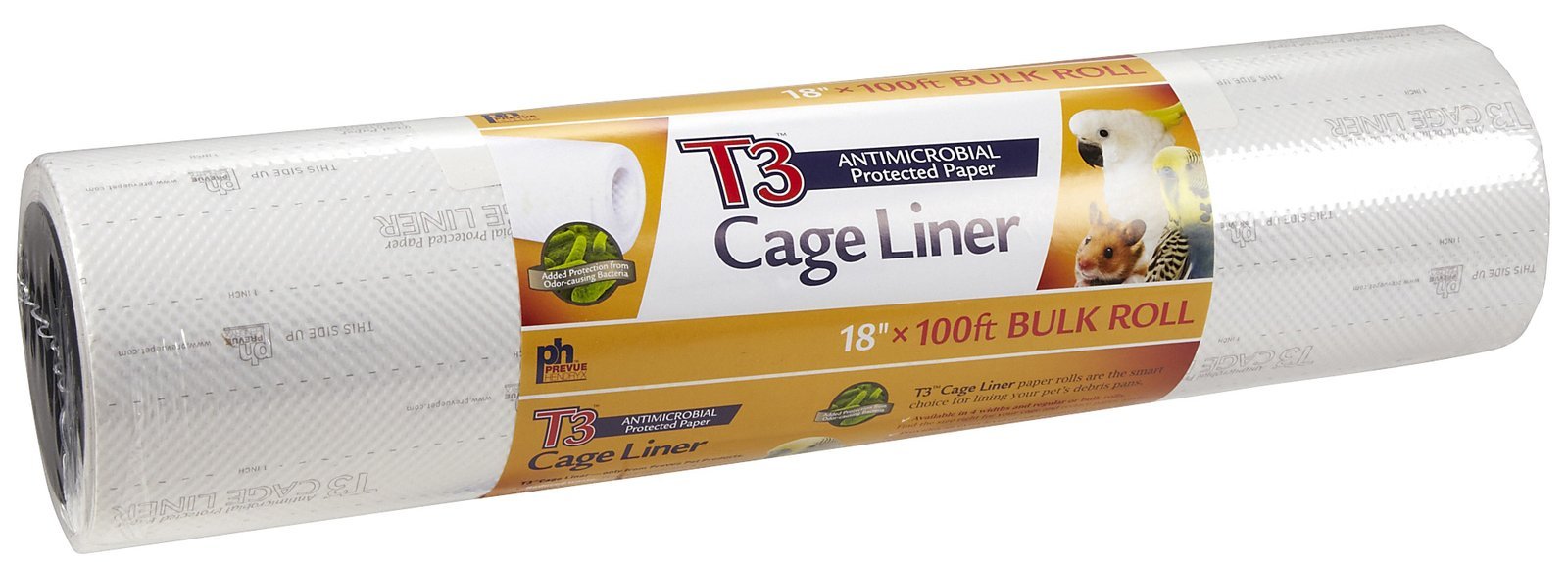 Prevue Hendryx Pet Products T3 Cage Liner, 18-Inch by 100-Feet