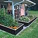 KING BIRD Extra-Thick 2-Ply Reinforced Card Frame Raised Garden Bed 68''x36''x12'' x2 Pack Galvanized Steel Metal Planter Kit Box with 16pcs T-Types Tags & 2 Pair of Gloves Grey