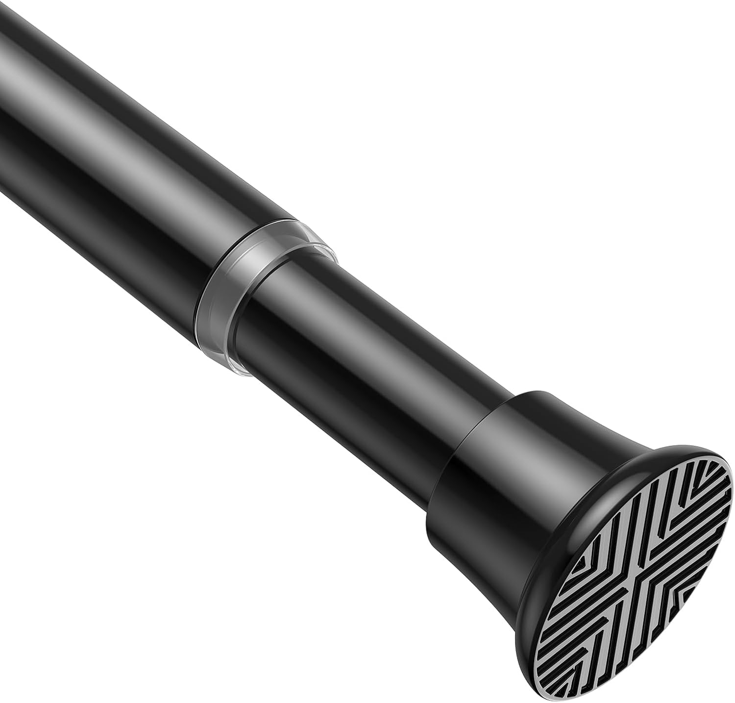 AIZESI Black Tension Rod No Drill Door Curtain Pole 45-90CM 1Pcs, Tension Net Curtains Rod,Tension Rods For Curtains, Doorway, Wardrobe, Bathroom