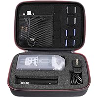 Hallart Travel Carry Case for Zoom H1, H2N, H5, H4N, H6, F8, Q8 Handy Music Recorders, Charger, Mic Tripod Adapter,SD cards a
