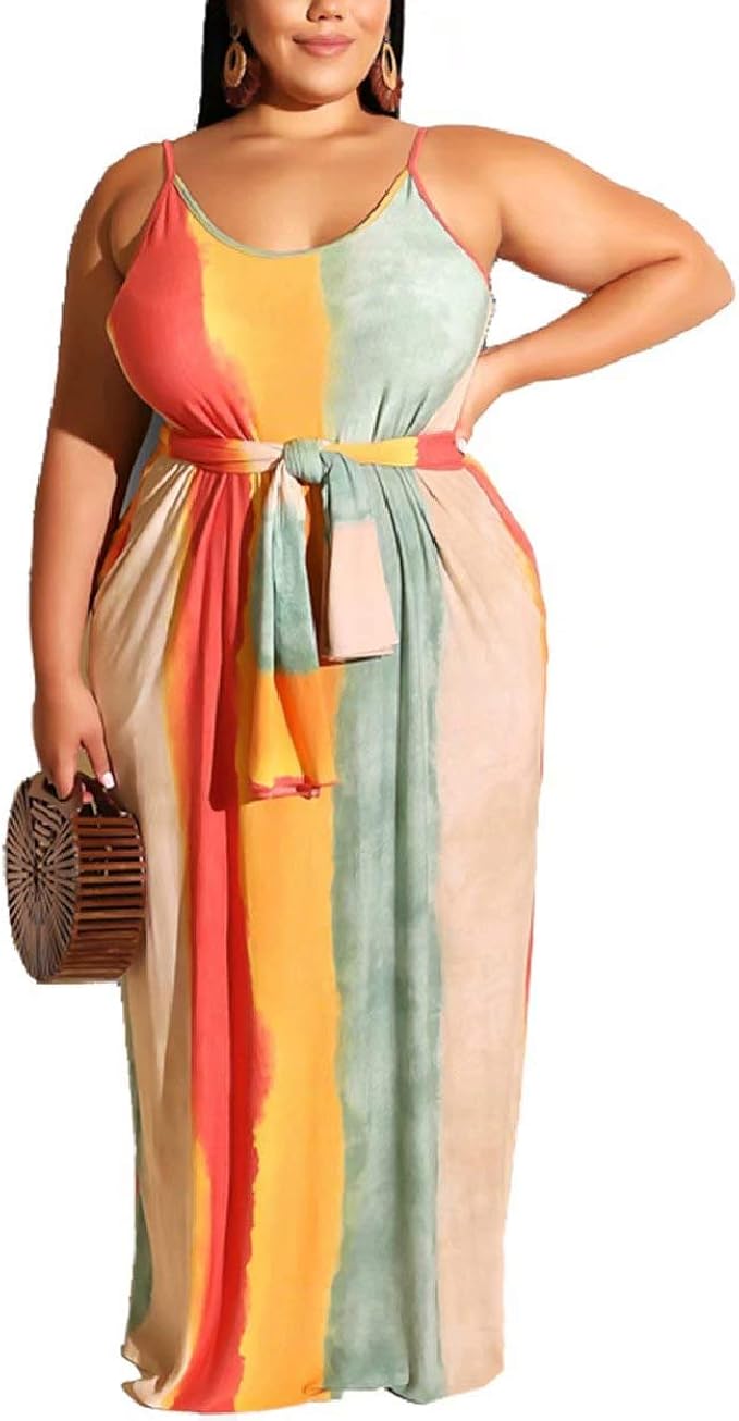 rainbow plus size sundresses