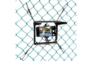 BUMOVE Cell Phone Fence Mount with Shade, Phones Holder Mounting Kit for iPhone, Mevo Start, GoPro and Other Action Cameras, for Recording Baseball, Hockey, Softball and Tennis Games (Black)