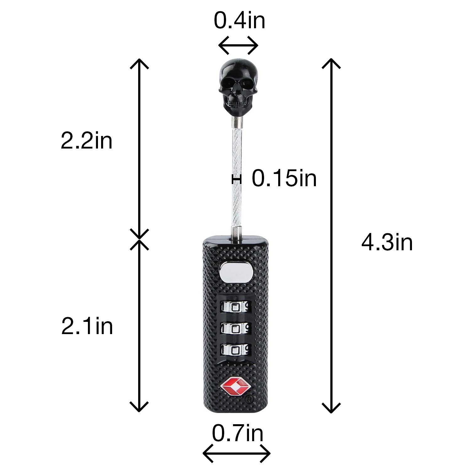 TSA Luggage Lock 2 Pack - Mini Travel Lock - 3 Digit Combination - TSA Approved for Suitcase, Backpack, GYM Lockers, Cabinets, Toolbox and More