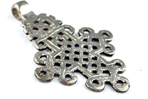 The Bead Chest Silver Coptic Cross Pendant