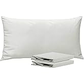 NTBAY King Pillowcase Set - 2 Pack Brushed Microfiber 20x36 Pillowcases - Soft, Wrinkle-Free, Fade-Resistant, Stain-Resistant, Light Grey Pillowcases with Envelope Closure - 20x36 Inches, Light Grey