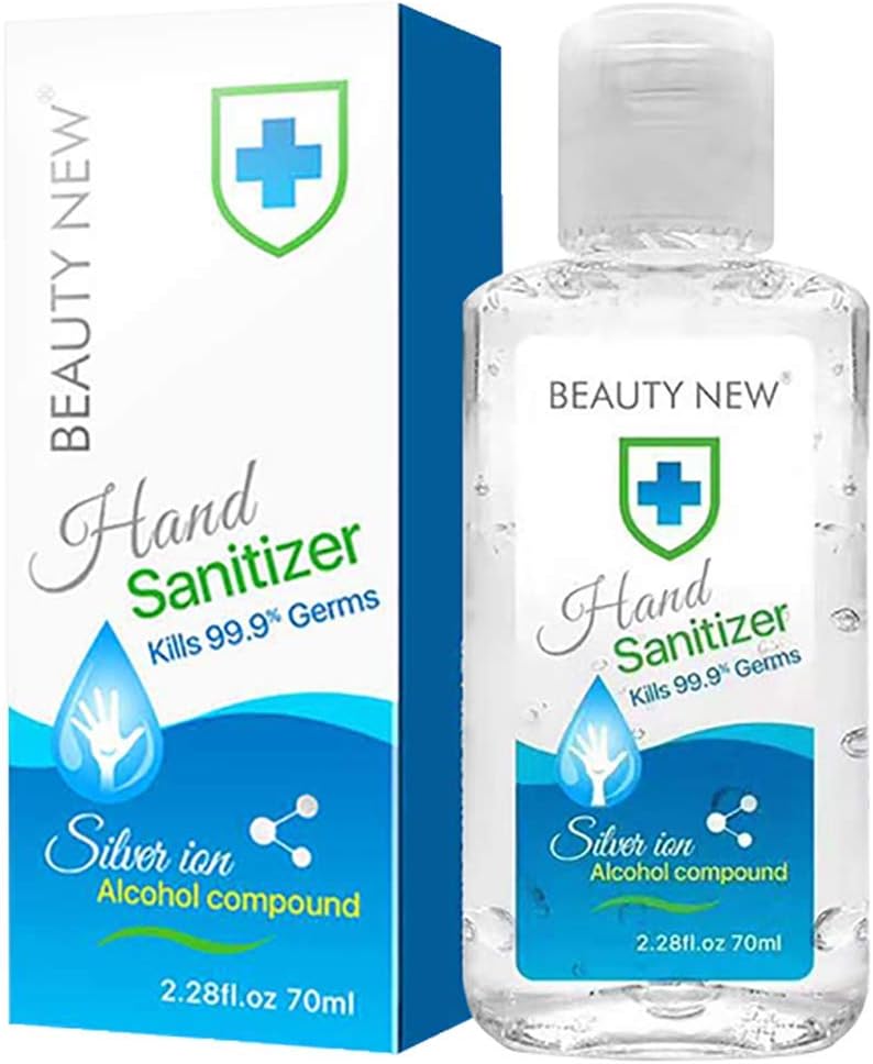 Instant Hand Cleaning Gel Kill 99.9%, Advanced Hand Cleaner with 75% ALCO Active Silver Ions Moisturizing Skin for Kitchen Bathroom Office Traveling (70 ML)