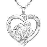 Fenthring Mothers Day Necklace for Mom Family Necklace 1st Happy Mothers Day Gifts Necklace for Women Wife New Mom Necklaces