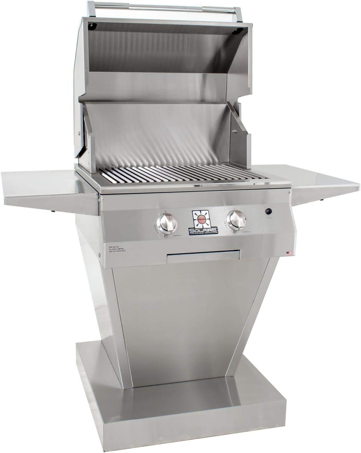 review Solaire 27 Inch Deluxe All Infrared Natural Gas Grill On Angular Pedestal Base - SOL-IRBQ-27GIRXL-PED-NG
