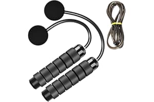 LEKEONE Ropeless Jump Rope,Switchable Dual Mode Ropeless and Corded Jump Rope With Memory Foam Handle Adjustable Skipping Jum