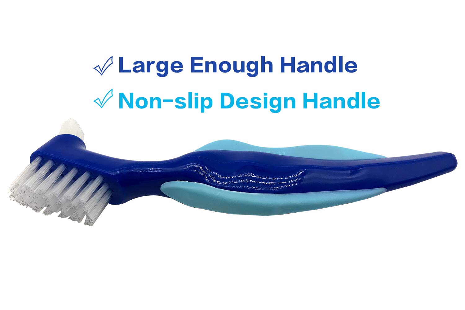 6 Pcs Premium Hard Denture Brush Toothbrush with Premium Carrying Case , Multi-Layered Bristles & Portable Denture Double Sided Brush for Denture Care: Health & Personal Care