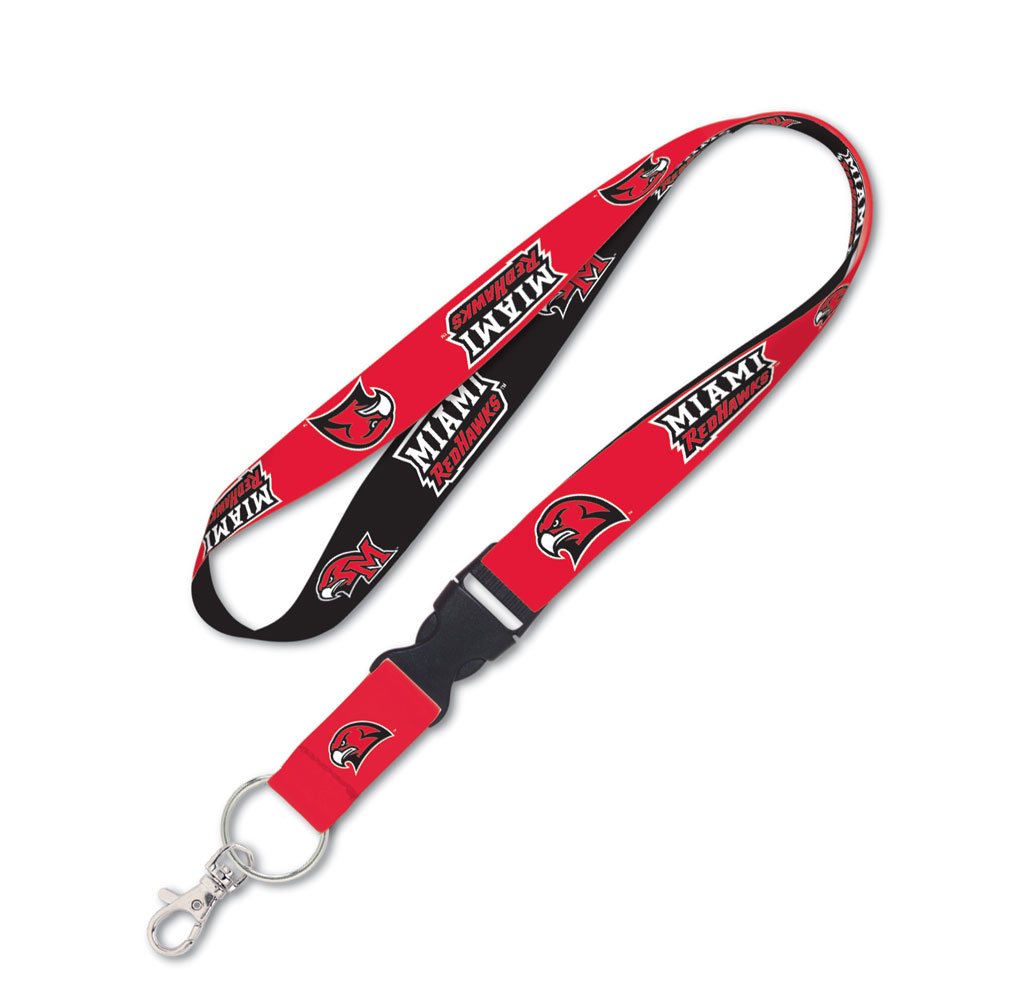 NCAA Miami Redhawks Lanyard with Detachable Buckle 1 Inch NCAA Miami Redhawks Lanyard with Detachable Buckle 1 Inch
