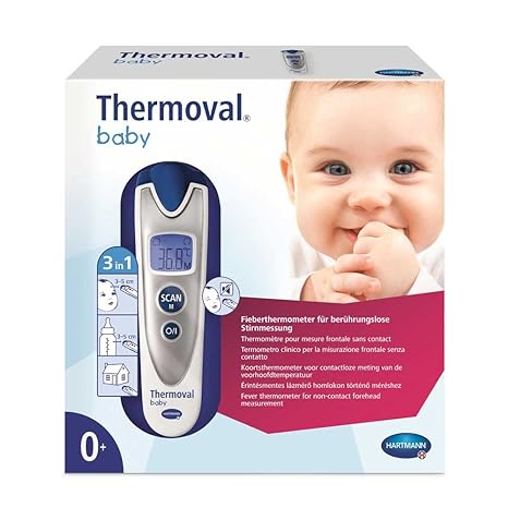 Hartmann Thermoval® Baby Infrarot-thermometer Fieber-thermometer, kontaktlos, 3 Sek.