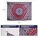 ZAMAT Mandala Tapestry, HD Print Indian Hippie Wall Tapestry,Bohemian Tapestry Wall Hanging with Hangers and Nails, Floral Wall Blanket for Living Dorm Room Decor (51.2 x 59.1 inch, Red)