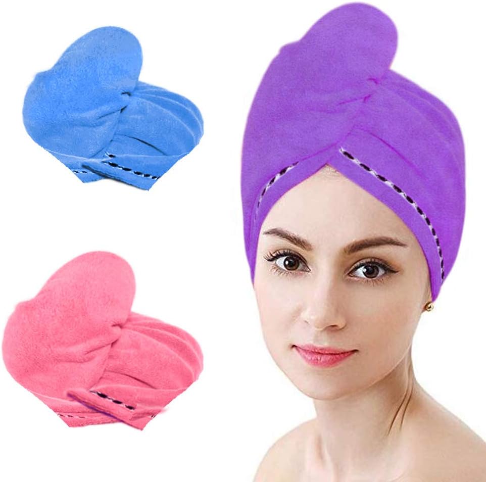 Hair Drying Turban, Ultra Water Absorbent Hair Drying Towel Spa Towel Quick Dry Hair Towel Wrap