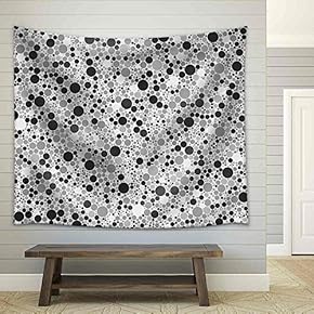 Abstract Seamless Pattern Small Gray Circles Texture Background - Fabric Wall Tapestry Home Decor - 51x60 inches
