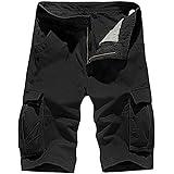 メンズ ハーフパンツ 5分丈Masinalt 夏ミッドライズメンズショートパンツカジュアルマルチポケットツーリングコットンパンツ作業服 ワークパンツ 7分丈 アメカジ ゆったり 29/29/30/31/32/33/34/36/38