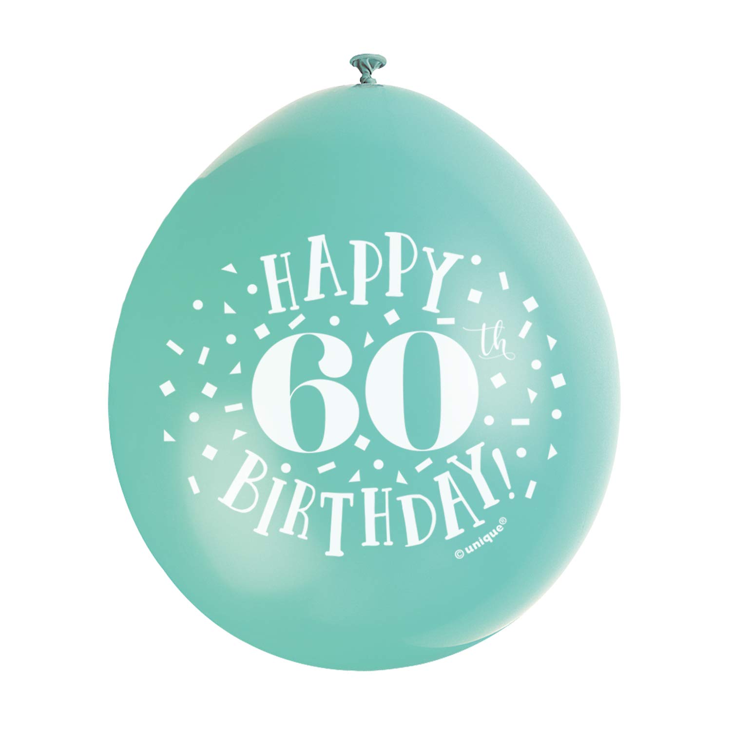 Happy 60th Birthday Assorted Colors Latex Balloons (22cm) Pack of 10 - Festive & Fun Party Decorations, Purple