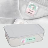 Dotty about Paper 50 Personalised No Iron Washable Name Labels Unicorns Rainbows view 2
