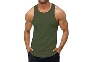 KAWATA Men's Workout Tank Tops Quick Dry Gym Muscle Tees Fitness Bodybuilding Sleeveless T Shirts