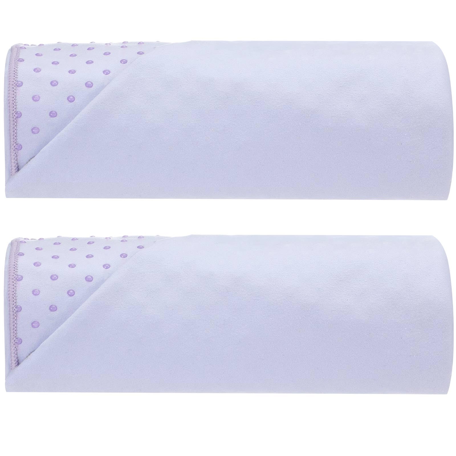 Photo 1 of Peryiter 2pack 72 x 24'' Hot Yoga Towel Pack with Grip Dot, Sticky Fiber Mat Towels Non Slip for Hot Yoga, Absorbent Microfiber Sweat Anti-slip Cover for Pilates Exercise Fitness Workout(Light Purple)