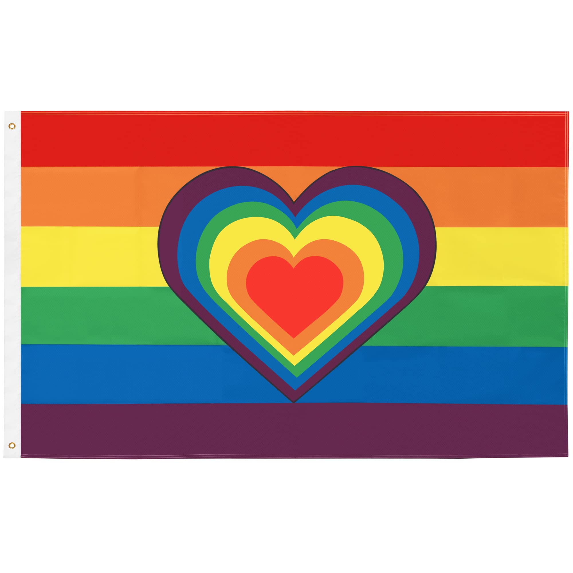 TRIXES Pride Heart Flag - LGBTQIA2+ Rainbow Gay Pride Accessory - LGBTQ Gifts Gay Bisexual Transgender LGBTQIA2+ Community Supporter