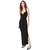 Norma Kamali Women's Halter Sweetheart Side Drape Gown