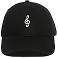 Tech Mrkt Music Note Baseball Cap Embroidered Cotton Adjustable Dad Hat