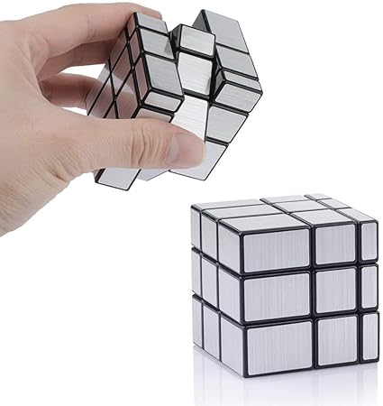 Techno HightSliver Mirror 3x3x3 Speed Magic Cube Puzzles, ABS Ultra-Smooth Master Speed Twist Cube,Brain Teaser Toys & Christmas Birthday Gifts