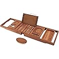 VaeFae Premium Teak Bathtub Tray, Expandable Wooden Bath Tray for Tub, Luxury Bathtub & Bathroom Accessories, Great House War