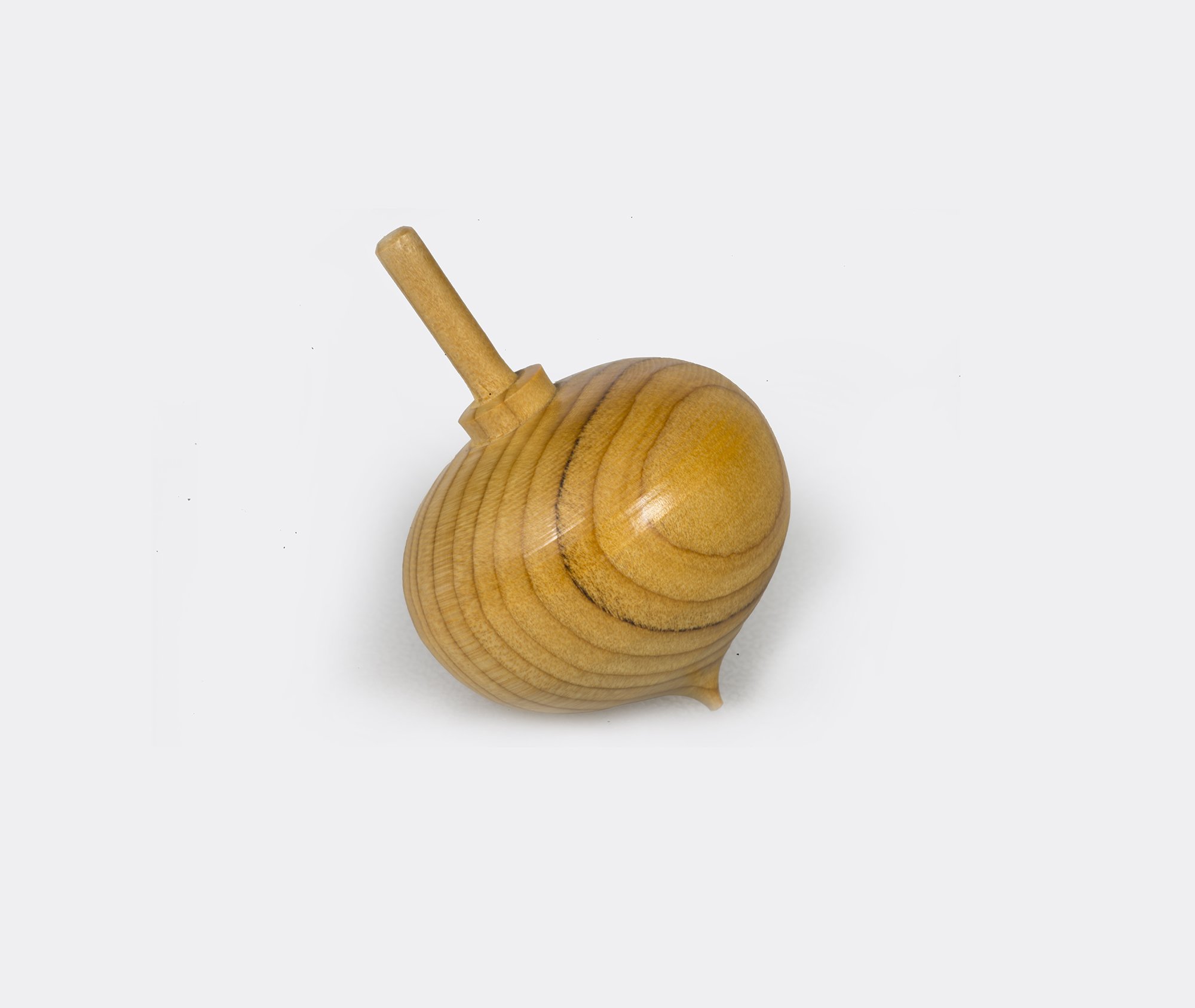 Koma Japanese Handcrafted Wooden Spinning Tops by Mokkougei Sasahara - Pair of 2