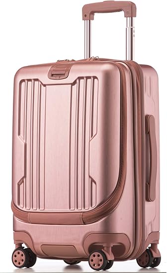 carry on luggage with front pocket