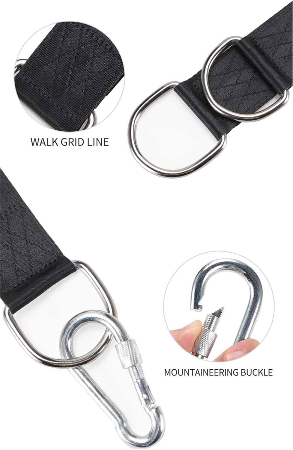 DXIA Swing Attachment Hammock, Tree Swing Straps Hanging Kit, 150cm