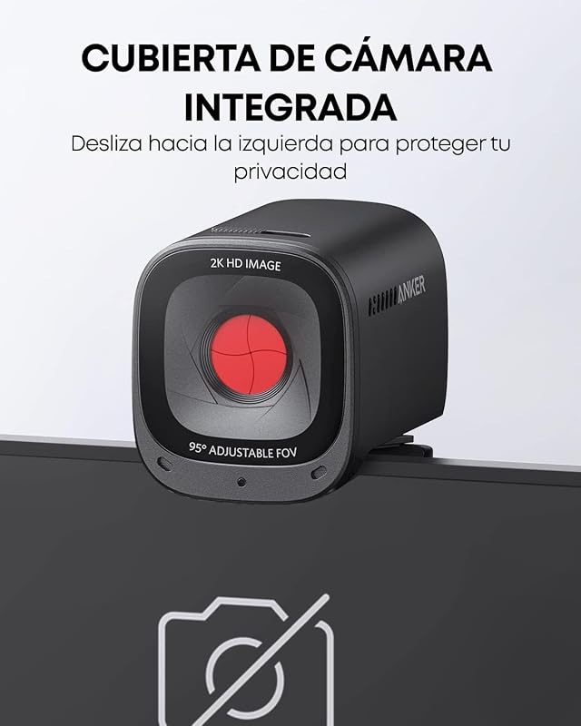 Work PowerConf C200 Webcam USB 2K para portátil
