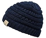 Kids Beanie (NO POM) - Navy