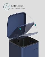 SONGMICS Kitchen Bin 20 L Steel Pedal Bin with Inner Bucket Midnight Blue view 6
