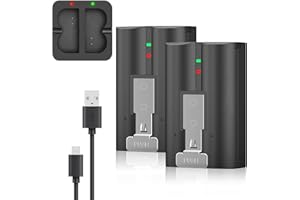 DENTSING 2-Pack 6040mAh Replacement Battery Compatible with Ring-Video Doorbell 2/3/3plus/4, Stick Up Cam (2nd & 3rd Gen) and Spotlight Cam, Rechargeable V4 Battery with Charger Station for Ring Camera 3.65V