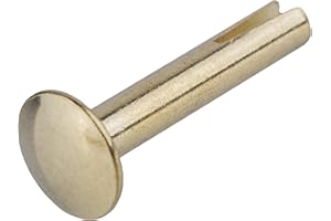 UNIQANTIQ HARDWARE SUPPLY Split Rivets Brass Plated Steel | 7/8" Long | Pack of 50 Rivets | TKR-15