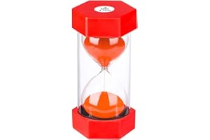 SULIAO 3 Minute Sand Hourglass Timer: Plastic Sand Clock 3 Minutes, Large Red Sand Watch 3 Min, Colorful Hour Glass Sandglass Timer for Kids, Games, Classroom, Kitchen, Decorative