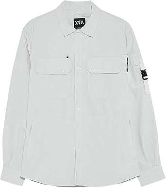 Amazon Com Zara Men Technical Overshirt With Pockets 6985 409 712