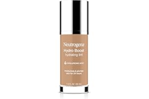 Neutrogena Hydro Boost Hydrating Tint Foundation Makeup for Dry Skin, with Hyaluronic Acid, Lightweight Oil-Free Water Gel, Non-Comedogenic, 60 Natural Beige 1.0 fl. oz