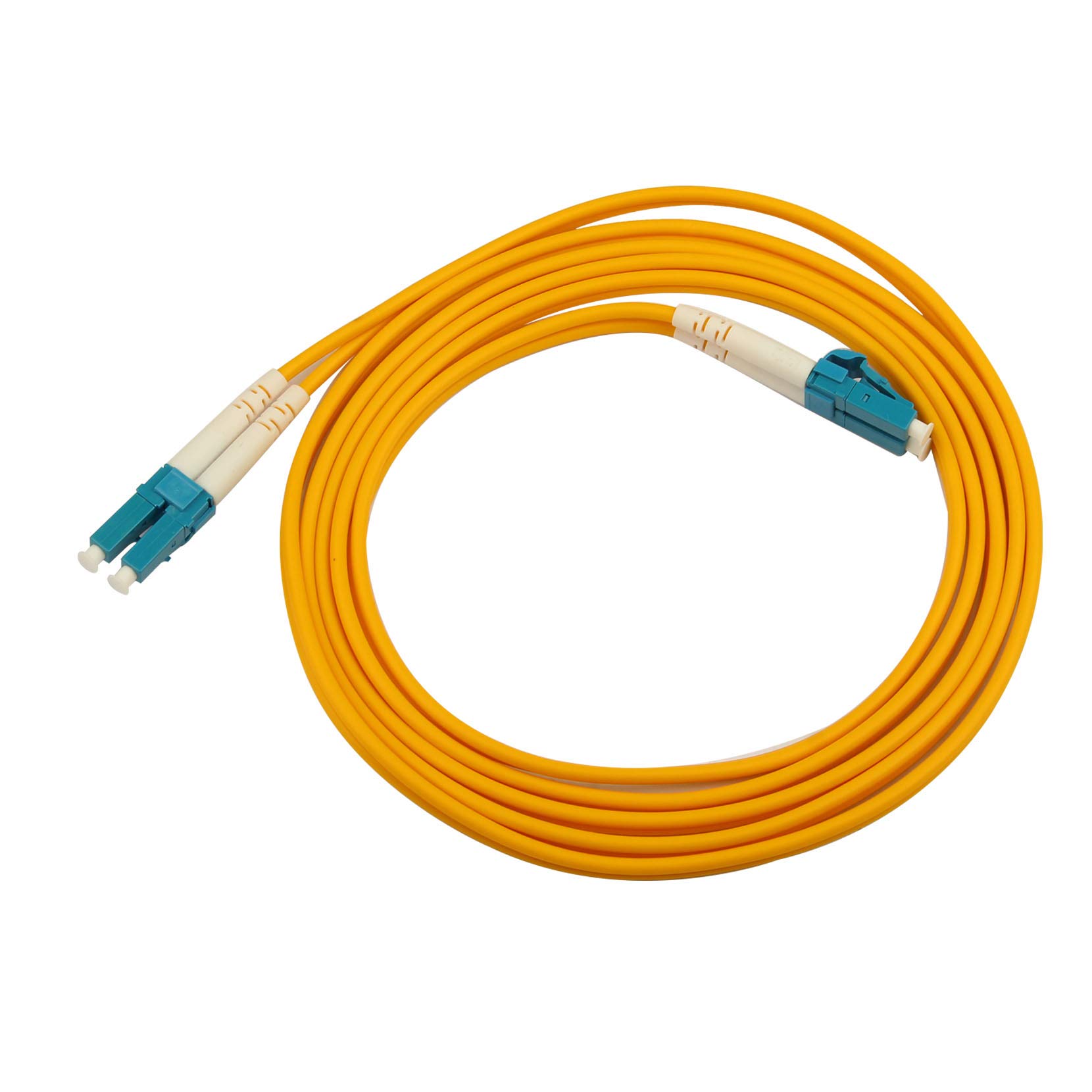Jopto LC to LC Fibre Patch Cable 2m/ 200cm OS1/OS2 Leads Single Mode Duplex 9/125 Fiber Optic Cable (LSZH) for 10Gb/Gigabit SFP Transceiver - 2m (LSZH) 9/125um Pigtail Singlemode Lead Series