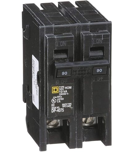 Amazon.com: Square D Plug in Breaker, QO, número de polos 2, 90