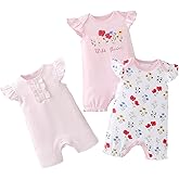 YOURDIARY Baby Boy Rompers Short Sleeve Cotton Toddler Rompers Graphic Print Baby Clothes One-Piece Outfit